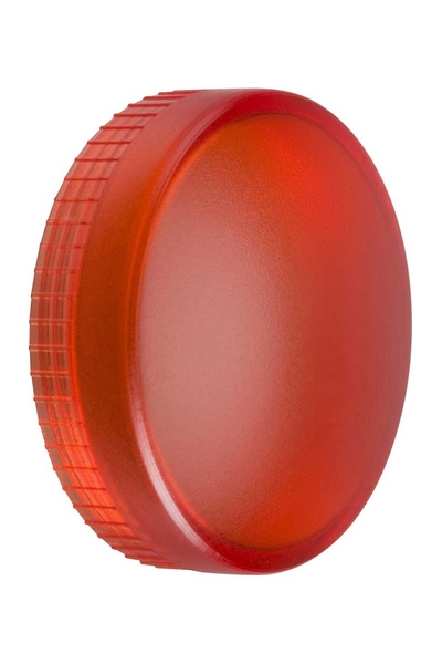 Schneider ZBV0143 22mm Entegre Ledli Yuvarlak Pilot Işığı için Kırmızı Düz Lens - Thumbnail