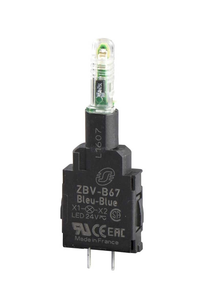 Schneider Electric - Schneider ZBVB17 24V 22mm Entegre Led için Pimli Beyaz Işık Bloğu