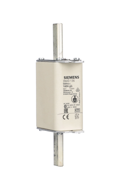 Siemens - Siemens 3NA3136 NH Bıçaklı Boy1 160A Sigorta Buşonu