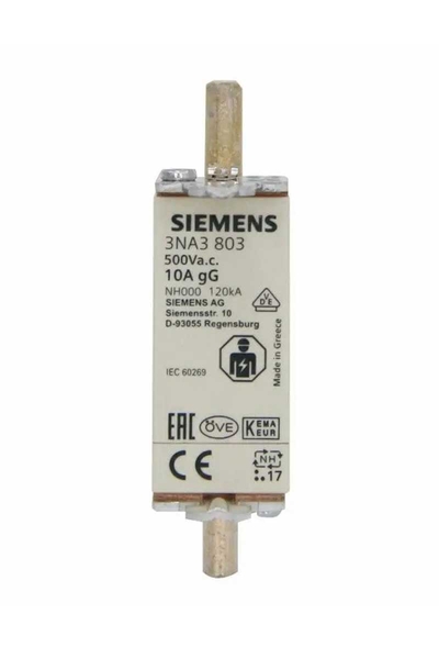 Siemens - Siemens 3NA3803 000 Boy 10A NH Buşon
