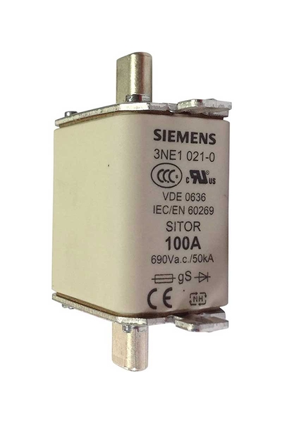 Siemens - Siemens 3NE1021-0 690V AC 100A Boy 00 Sitor Hızlı Sigorta Buşonu