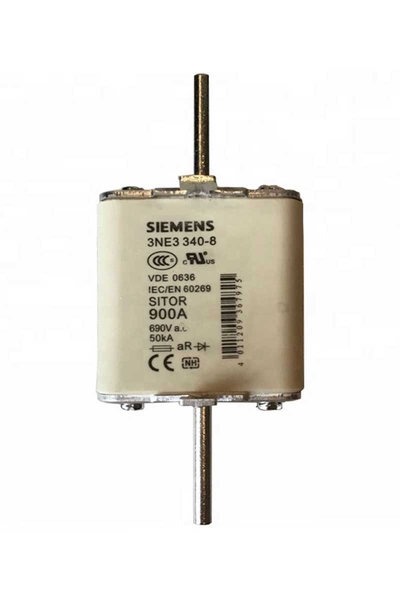 Siemens - Siemens 3NE3340-8 690V AC 900A Boy 3 Sitor Hızlı Sigorta Buşonu