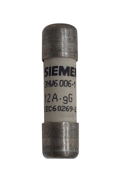 Siemens 3NW6006-1 12A 10x38mm Silindirik Kartuş Sigorta Siemens 3NW6006-1 12A 10x38mm Silindirik Kartuş Sigorta