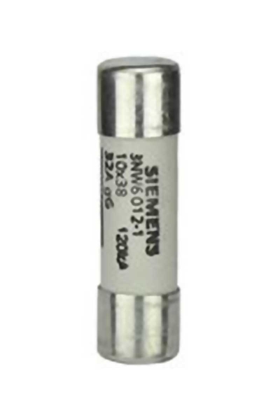 Siemens 3NW6012-1 32A 10x38mm Silindirik Kartuş Sigorta Siemens 3NW6012-1 32A 10x38mm Silindirik Kartuş Sigorta