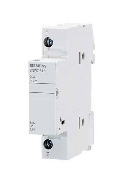 Siemens 3NW7313 20A 8x32mm 1 Kutuplu Silindirik Kartuş Sigorta Yuvası Siemens 3NW7313 20A 8x32mm 1 Kutuplu Silindirik Kartuş Sigorta Yuvası