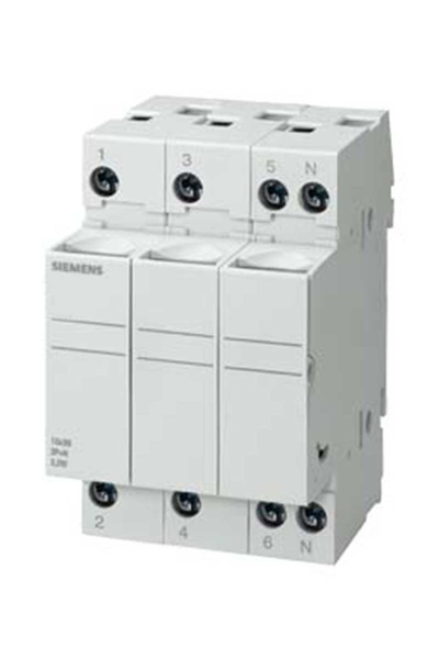 Siemens 3NW7333 20A 8x32mm 3 Kutuplu Silindirik Kartuş Sigorta Yuvası Siemens 3NW7333 20A 8x32mm 3 Kutuplu Silindirik Kartuş Sigorta Yuvası