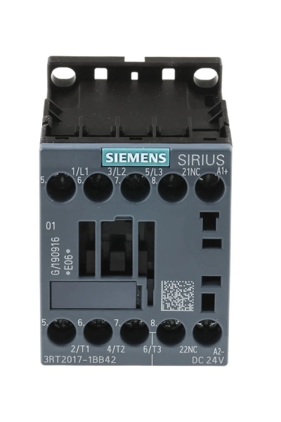 Siemens 3RT2017-1BB42 5.5kW 1NC 24V DC Bobinli Sirius Kontaktör - Thumbnail