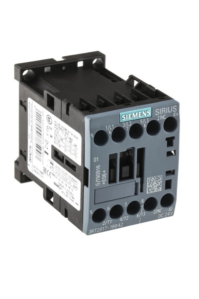 Siemens 3RT2017-1BB42 5.5kW 1NC 24V DC Bobinli Sirius Kontaktör - Thumbnail