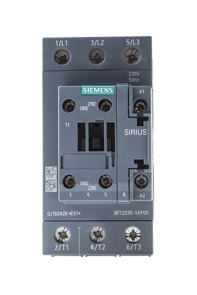 Siemens 3RT2035-1AP00 230V AC 18.5kW 41A 1NO+1NC Sirius Kontaktör