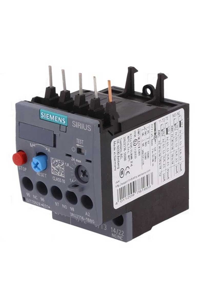 Siemens - Siemens 3RU2116-1BB0 1,4-2A S00 Sirius Termik Röle