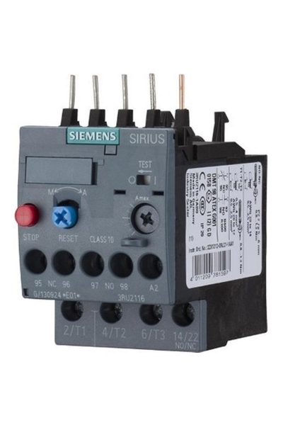 Siemens 3RU2116-4AB0 11-16A S00 1NO+1NC Faz Korumalı Sirius Termik Röle