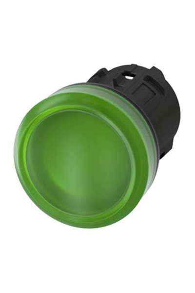 Siemens - Siemens 3SU1001-6AA40-0AA0 22mm Yeşil Plastik Sinyal Lambası Kafası