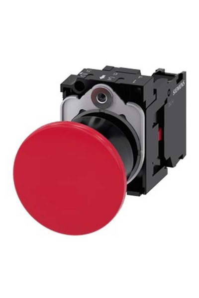 Siemens - Siemens 3SU1100-1BA20-1CA0 Cek-Kur 1NC 40mm Komple Acil Stop Mantar Buton Siemens - Siemens 3SU1100-1BA20-1CA0 Cek-Kur 1NC 40mm Komple Acil Stop Mantar Buton