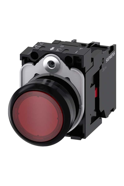 Siemens 3SU1102-0AB20-1CA0 24 AC/DC 1NC Kırmızı Işıklı Yay Dönüşlü Led Buton