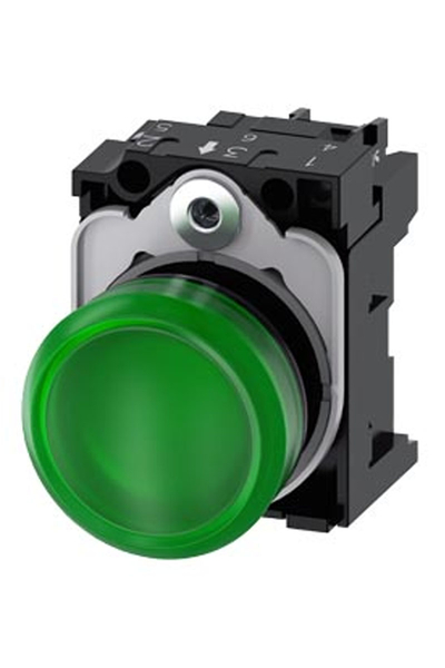 Siemens 3SU1102-6AA40-1AA0 24 Ac/Dc Yeşil Komple Ledli Sinyal Lambası - Thumbnail