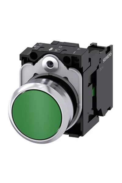 Siemens 3SU1150-0AB40-1BA0 1NO Komple Yay Dönüşlü Metal Yeşil Buton Siemens 3SU1150-0AB40-1BA0 1NO Komple Yay Dönüşlü Metal Yeşil Buton