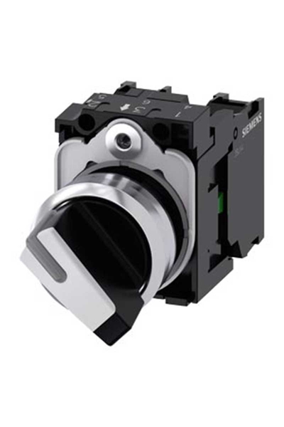 Siemens - Siemens 3SU1150-2BF60-1MA0 1NO/1NC 0-1 Işıklandırılabilir Metal Mandal Buton