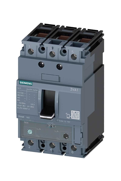 Siemens - Siemens 3VA1110-5EF36-0AA0 55kA 100A 3 Kutuplu Kompakt Güç Şalteri
