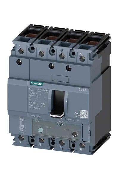 Siemens - Siemens 3VA1112-4EF46-0AA0 36kA 125A 4 Kutuplu Kompakt Güç Şalteri
