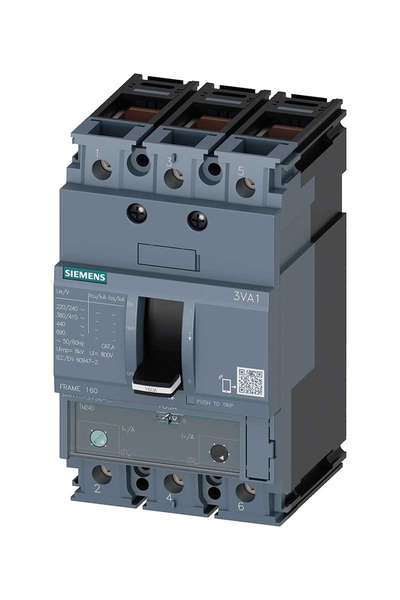 Siemens - Siemens 3VA1112-5EF36-0AA0 55kA 125A 3 Kutuplu Kompakt Güç Şalteri