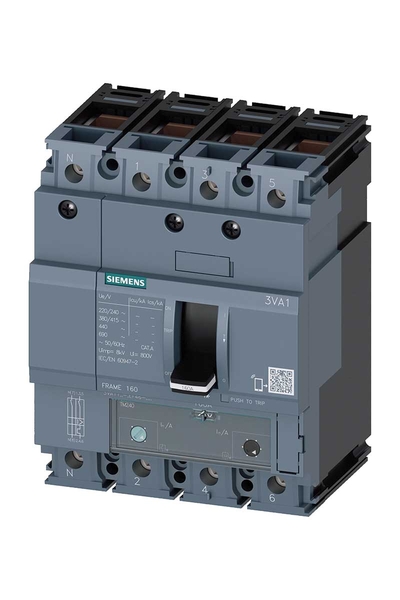 Siemens - Siemens 3VA1180-4EF46-0AA0 36kA 80A 4 Kutuplu Kompakt Güç Şalteri