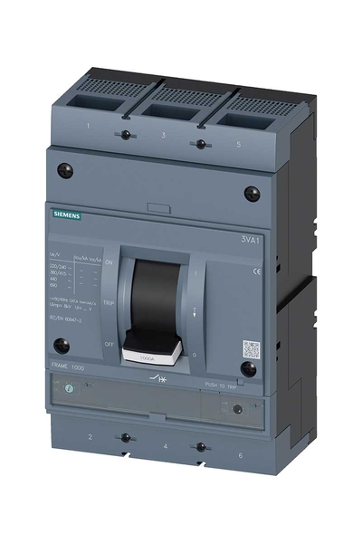 Siemens - Siemens 3VA1510-5EF32-0AA0 55kA 1000A 3 Kutuplu Kompakt Güç Şalteri