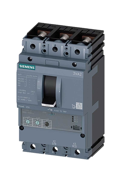 Siemens - Siemens 3VA2225-6HL32-0AA0 85kA 3 Kutuplu Kompakt Güç Şalteri