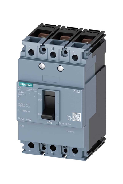 Siemens - Siemens 3VM1063-3ED32-0AA0 25kA TM210 63A Sabit 3 Kutup Kompakt Şalter Siemens - Siemens 3VM1063-3ED32-0AA0 25kA TM210 63A Sabit 3 Kutup Kompakt Şalter
