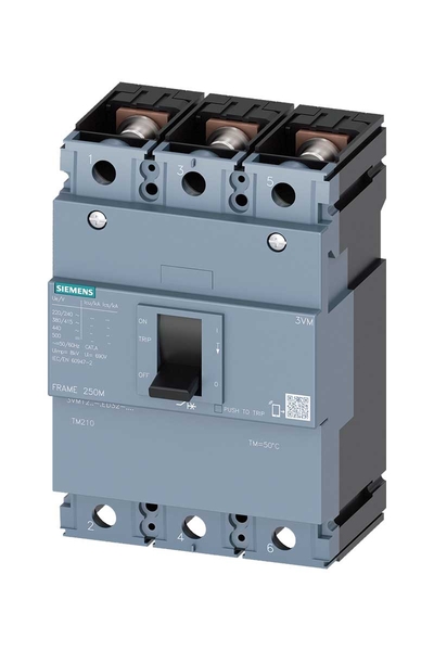 Siemens - Siemens 3VM1225-3ED32-0AA0 25kA TM210 250A Sabit 3 Kutup Kompakt Şalter Siemens - Siemens 3VM1225-3ED32-0AA0 25kA TM210 250A Sabit 3 Kutup Kompakt Şalter