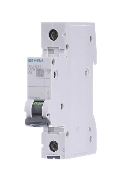 Siemens 5SL4102-7 10kA 2A 1 Fazlı C Tipi Otomat Anahtarlı Otomatik Sigorta