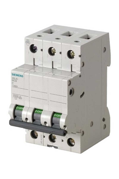 Siemens 5SL4350-7 3x50A C Tipi 10kA Otomatik Sigorta Siemens 5SL4350-7 3x50A C Tipi 10kA Otomatik Sigorta