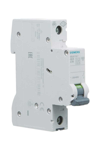 Siemens - Siemens 5SL6116-7 C Tipi 16A 1Faz 6kA 70mm Otomatik Sigorta Siemens 5SL6116-7 C Tipi 16A 1Faz 6kA 70mm Otomatik Sigorta - Thumbnail