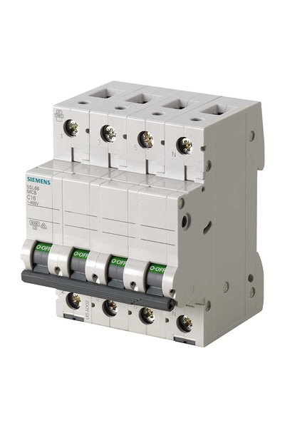 Siemens 5SL6625-7 6kA 25A 3 Faz+Nötr C Tipi Anahtarlı Otomatik Sigorta