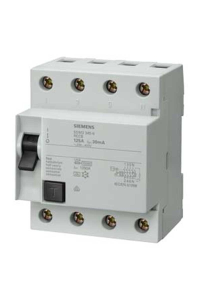 Siemens - Siemens 5SM3645-6 125A 400V 300MA 3 Faz+Nötr Kaçak Akım Koruma Rölesi