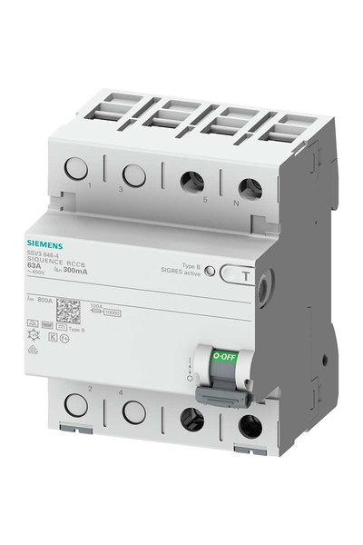 Siemens - Siemens 5SV3324-4 Siquence 40A 30mA B Tipi Kaçak Akım Koruma Rölesi