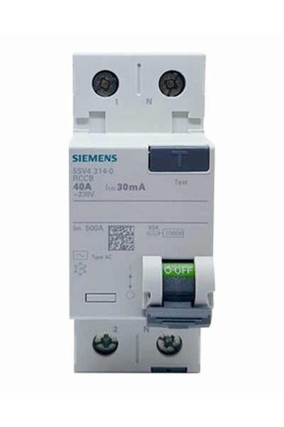Siemens 5SV4314-0 1x40A 30 mA 1F N 70mm Kaçak Akım Rölesi - Thumbnail