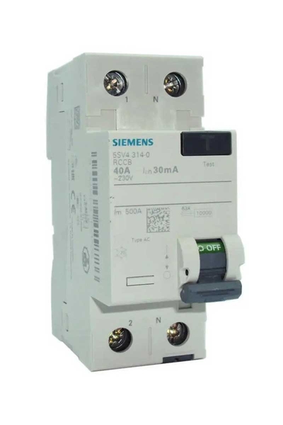 Siemens 5SV4314-0 1x40A 30 mA 1F N 70mm Kaçak Akım Rölesi - Thumbnail