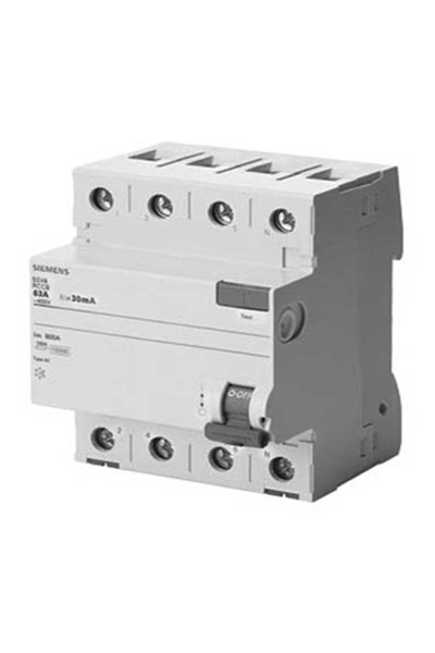 Siemens 5SV4347-0 3x80A 30 mA 3F N 70mm Kaçak Akım Rölesi Siemens 5SV4347-0 3x80A 30 mA 3F N 70mm Kaçak Akım Rölesi