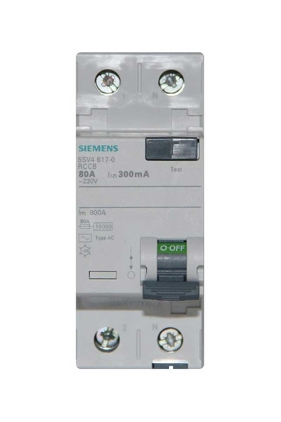 Siemens 5SV4617-0 1x80A 300mA Kaçak Akım Koruma Anahtarı Siemens 5SV4617-0 1x80A 300mA Kaçak Akım Koruma Anahtarı