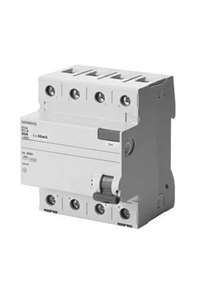 Siemens - Siemens 5SV4647-0 3x80A 300mA 3F N 70mm Kaçak Akım Rölesi