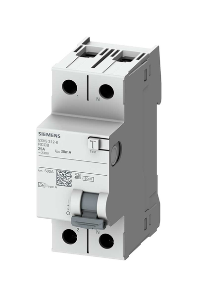 Siemens - Siemens 5SV5314-6 40A 230V 30mA Faz+Nötr Kaçak Akım Koruma Rölesi