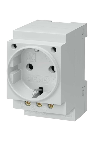 Siemens - Siemens 5TE6800 230V 16A Raya Montaj Topraklı Prız Siemens - Siemens 5TE6800 230V 16A Raya Montaj Topraklı Prız