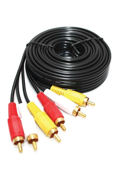 Teknogreen - Teknogreen TK3R-010 3Rca-3Rca 10m Kablo Teknogreen - Teknogreen TK3R-010 3Rca-3Rca 10m Kablo