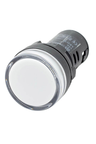Tork - Tork AD16DS-24B 24V AC/DC 22mm Beyaz Led Sinyal Lambası Tork - Tork AD16DS-24B 24V AC/DC 22mm Beyaz Led Sinyal Lambası