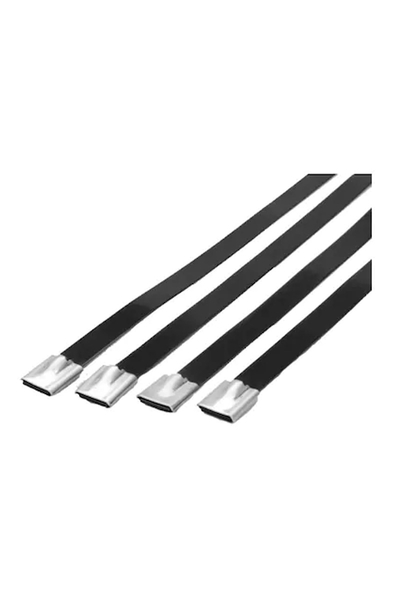 Tork TKBCP-370S 4.6x370mm 100 Adet Polyester Kaplı Paslanmaz Kablo Bağı - Thumbnail