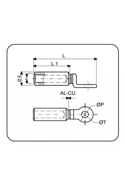 Tork - Tork TSKPBM-18512 M12 5 Adet Bimetalik Sıkmalı Kablo Pabucu Tork TSKPBM-18512 M12 5 Adet Bimetalik Sıkmalı Kablo Pabucu - Thumbnail