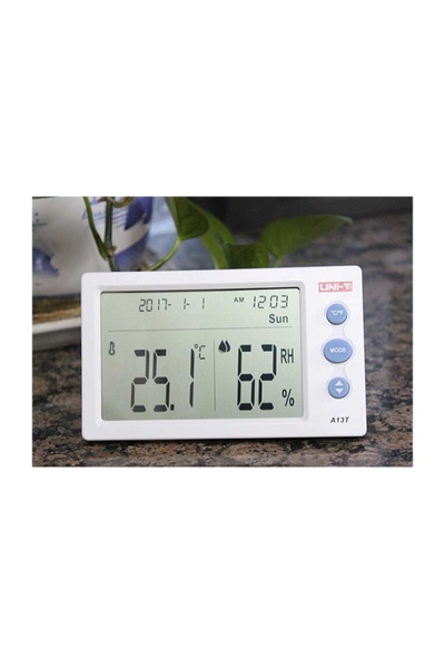 Unit A13T Dijital Saatli Sıcaklık ve Nem Ölçer - Thumbnail