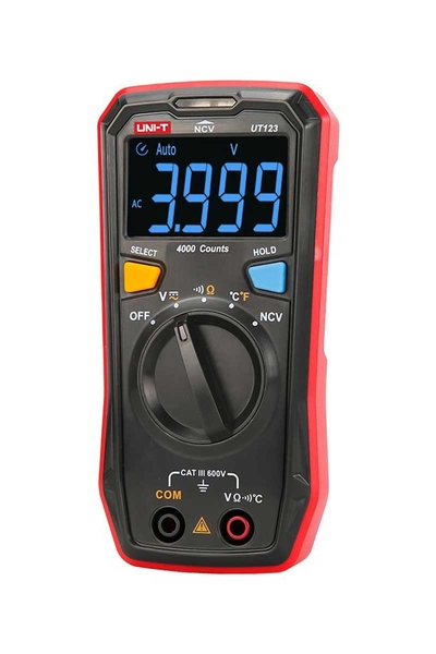 Unit UT123 Cepte Taşınabilir Dijital Led Ekranlı Multimetre Ölçü Aleti - Thumbnail