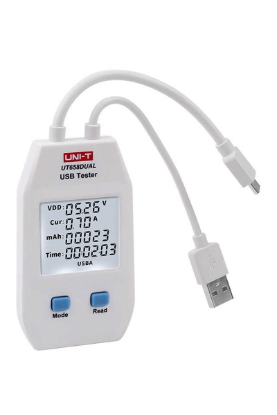 Unit - Unit UT658DUAL Çift Çıkışlı Usb Akım Gerilim Test Cihazı