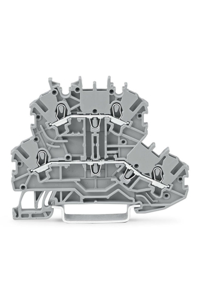Wago - Wago 2000-2201 50 Adet 1.5mm2 Gri 2 Katlı 2 İletkenli Ray Klemens